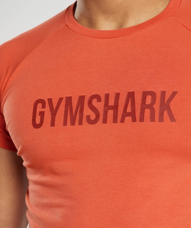 Koszulki Gymshark Apollo Męskie Pomarańczowe | PL 346QHW